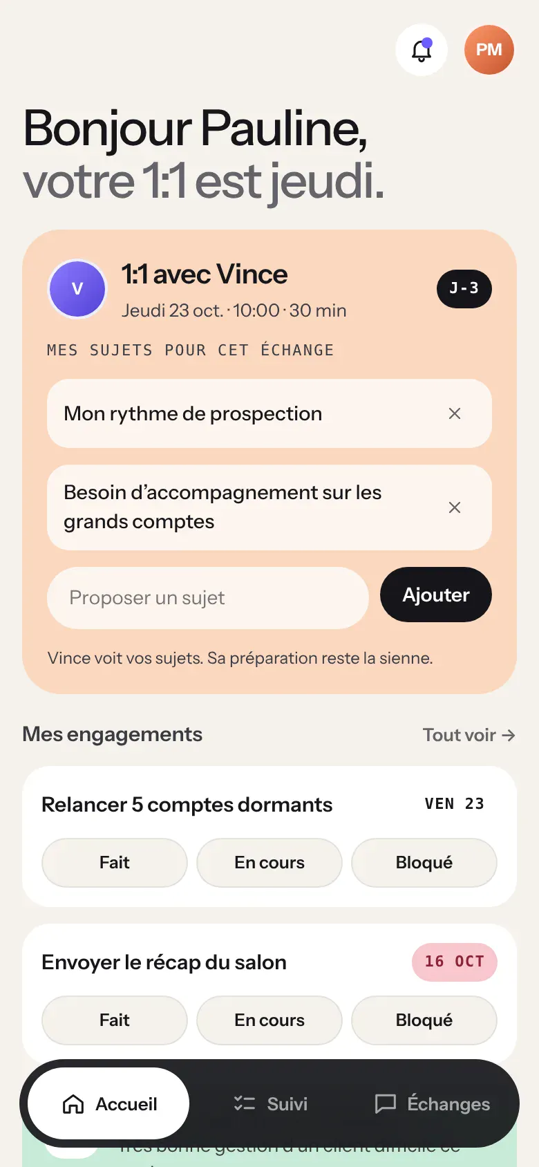 App collaborateur Alongora sur téléphone